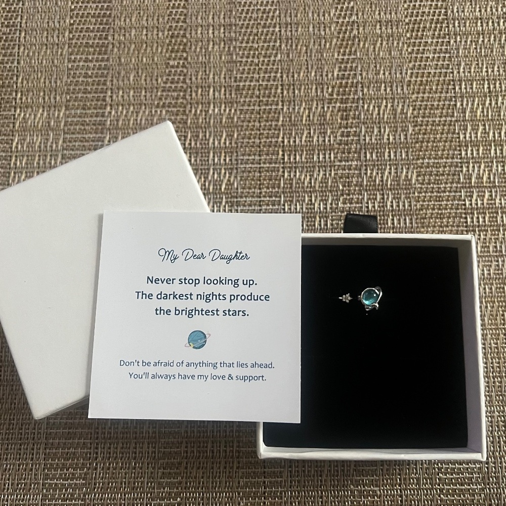 NEW Moon Star Silver Anxiety Fidget Spinner Ring